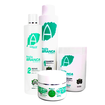 Kit Argila Branca Profissional - 4 Passos